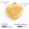 Stainless Steel Natural Stone Pendant Necklace Jewelry Accessories Elegant Minimalist Electroplated