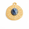 Stainless Steel Natural Stone Pendant Necklace Jewelry Accessories Elegant Minimalist Electroplated
