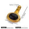 Stainless Steel Natural Stone Tiger Eye Oval Pendant Jewelry Accessories Retro Geometric Totem Electroplated