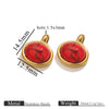 Stainless Steel Natural Stone Tiger Eye Oval Pendant Jewelry Accessories Retro Geometric Totem Electroplated