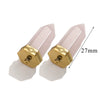 Stainless Steel Natural Stone Water Drop Jewelry Accessories Earrings Necklace With Bullet Shape Electroplated 18K