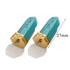 Stainless Steel Natural Stone Water Drop Jewelry Accessories Earrings Necklace With Bullet Shape Electroplated 18K