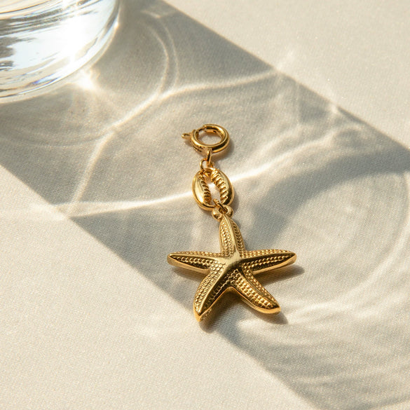 Stainless Steel Natural Style Accessories With Starfish Pendant And Bikini Connection Buckle Electroplated
