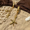 Stainless Steel Natural Style Accessories With Starfish Pendant And Bikini Connection Buckle Electroplated