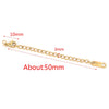 Stainless Steel Natural Style Belt Chain Tail Chain Extension Chain Buckle Lobster Buckle Jewelry Accessories With Electroplating