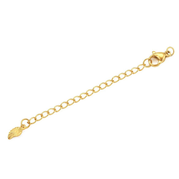 Stainless Steel Natural Style Belt Chain Tail Chain Extension Chain Buckle Lobster Buckle Jewelry Accessories With Electroplating