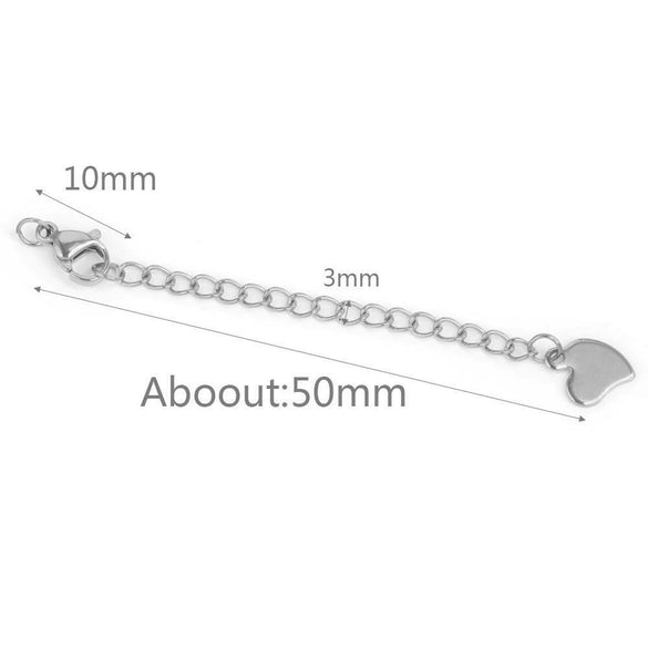 Stainless Steel Natural Style Belt Chain Tail Chain Extension Chain Buckle Lobster Buckle Jewelry Accessories With Electroplating
