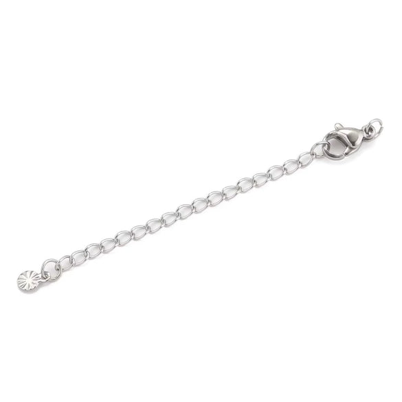Stainless Steel Natural Style Belt Chain Tail Chain Extension Chain Buckle Lobster Buckle Jewelry Accessories With Electroplating