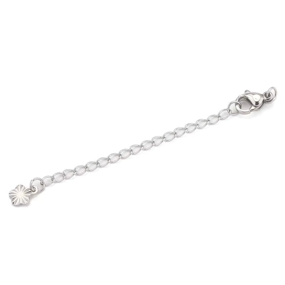 Stainless Steel Natural Style Belt Chain Tail Chain Extension Chain Buckle Lobster Buckle Jewelry Accessories With Electroplating
