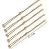 Stainless Steel Natural Style Box Chain Adjustable Bracelet With Flat Positioning Beads Electroplating Jewelry