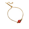 Stainless Steel Natural Style Box Chain Adjustable Bracelet With Flat Positioning Beads Electroplating Jewelry