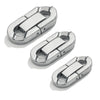 Stainless Steel Natural Style Return Pattern Polished Hand Assembled Jewelry Button With Electroplating Cuban Chain Buckle