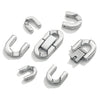 Stainless Steel Natural Style Return Pattern Polished Hand Assembled Jewelry Button With Electroplating Cuban Chain Buckle