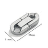 Stainless Steel Natural Style Return Pattern Polished Hand Assembled Jewelry Button With Electroplating Cuban Chain Buckle