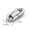 Stainless Steel Natural Style Return Pattern Polished Hand Assembled Jewelry Button With Electroplating Cuban Chain Buckle