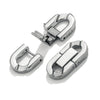 Stainless Steel Natural Style Return Pattern Polished Hand Assembled Jewelry Button With Electroplating Cuban Chain Buckle