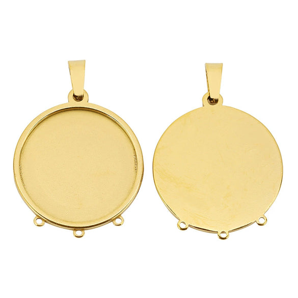 Stainless Steel Natural Style Water Drop Pendant Necklace With Electroplating Process