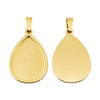 Stainless Steel Natural Style Water Drop Pendant Necklace With Electroplating Process