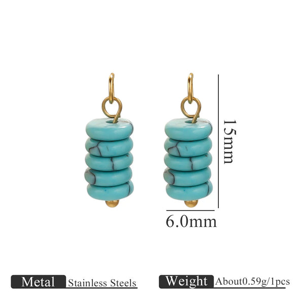 Stainless Steel Natural Tiger Eye Stone Beads Handmade Jewelry Accessories Electroplated Earrings Bracelet