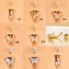 Stainless Steel Navel Ring With Zircon Butterfly Snake Design Electroplated Women's Fashion Jewelry