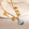 Stainless Steel Necklace Animal Style Ushaped Star Shaped Zodiac Electroplated