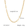 Stainless Steel Necklace Cuban Chain Snake Bone Chain Twist Chain Cross Chain Geometric Electroplated Women's