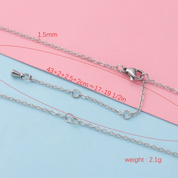 Stainless Steel Necklace Furnace Vacuum Electroplated Glossy Jewelry Accessories
