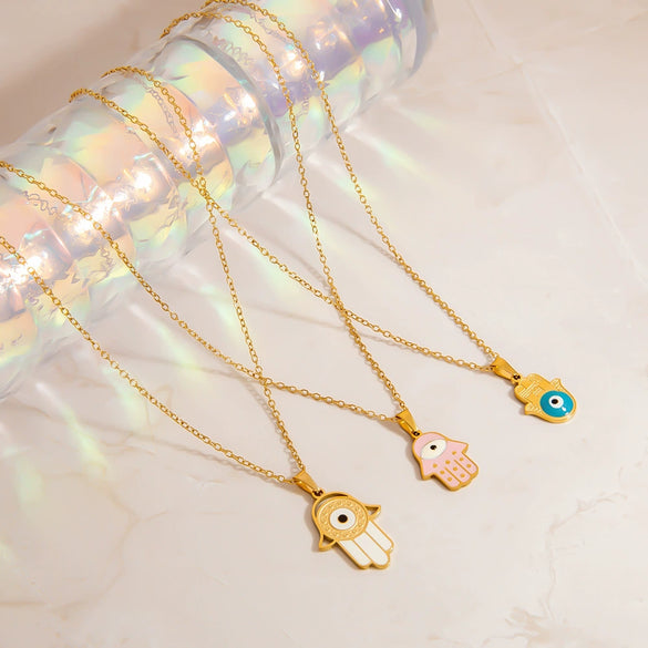 Stainless Steel Necklace With Animal Zodiac U Shaped Pendant Electroplated Handmade