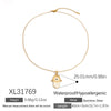 Stainless Steel Necklace With Animal Zodiac U Shaped Pendant Electroplated Handmade