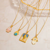 Stainless Steel Necklace With Animal Zodiac U Shaped Pendant Electroplated Handmade