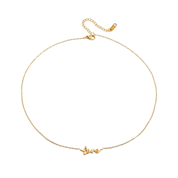 Stainless Steel Necklace With Bow Pendant Electroplated Light Luxury Minimalist Jewelry