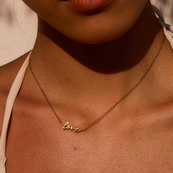 Stainless Steel Necklace With Bow Pendant Electroplated Light Luxury Minimalist Jewelry