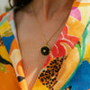 Stainless Steel Necklace With Floral Shell Moon Tiger Coconut Tree Geometric Pattern Pendant Electroplated Colorpreserving Unisex
