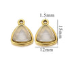 Stainless Steel Niche Style Round Triangle Natural Stone Pendant With Electroplating Treatment