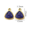 Stainless Steel Niche Style Round Triangle Natural Stone Pendant With Electroplating Treatment