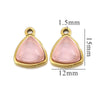Stainless Steel Niche Style Round Triangle Natural Stone Pendant With Electroplating Treatment
