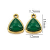 Stainless Steel Niche Style Round Triangle Natural Stone Pendant With Electroplating Treatment