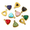 Stainless Steel Niche Style Round Triangle Natural Stone Pendant With Electroplating Treatment