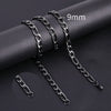 Stainless Steel Nk Chain Cuban Necklace With Geometric Style And Vacuum Colorpreserving Electroplating