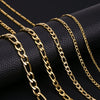 Stainless Steel Nk Chain Cuban Necklace With Geometric Style And Vacuum Colorpreserving Electroplating