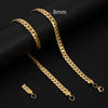 Stainless Steel Nk Chain Necklace Geometric Style Vacuum Resistant Electroplated Gold