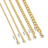 Stainless Steel Nk Cuban Necklace Electroplated Gold With Geometric Elements