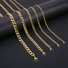 Stainless Steel Nk Cuban Necklace Electroplated Gold With Geometric Elements