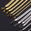 Stainless Steel Nk Embossed Geometric Necklace Unisex Electroplated