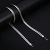 Stainless Steel Nk Embossed Geometric Necklace Unisex Electroplated