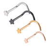 Stainless Steel Nose Ring With Sshaped Lshaped Heart Moon Hollow And Other Shapes Rose Gold Electroplated