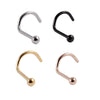 Stainless Steel Nose Ring With Sshaped Lshaped Heart Moon Hollow And Other Shapes Rose Gold Electroplated