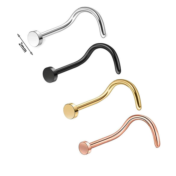 Stainless Steel Nose Ring With Sshaped Lshaped Heart Moon Hollow And Other Shapes Rose Gold Electroplated