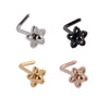 Stainless Steel Nose Ring With Sshaped Lshaped Heart Moon Hollow And Other Shapes Rose Gold Electroplated