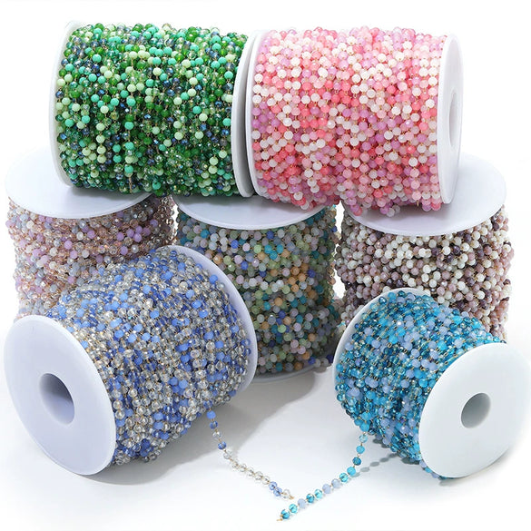 Stainless Steel O Shape Geometric Handmade Electroplated Beads Chain Jewelry Accessories For Necklace Bracelet